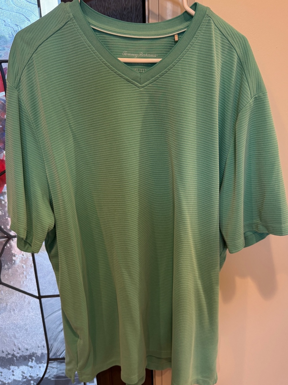 Tommy Bahama Mint Green V-Neck Short Sleeve Shirt